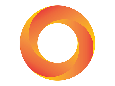 Mobius circle geometry gradient illusion loop mobius orange round twinoaks typography