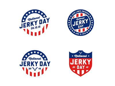 National Jerky Day america badge beef jerky holiday logo patriotic stamp twinoaks typography vintage