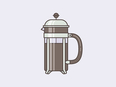 French Press coffee craft design doodle french press illustration vector