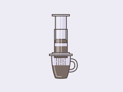 Aeropress aeropress coffee craft design doodle illustration vector