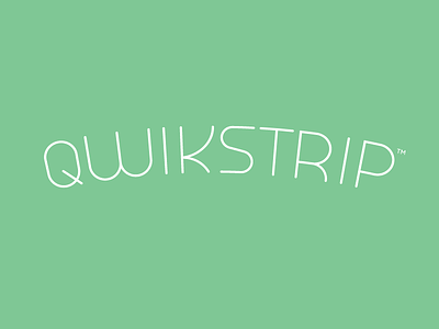 Qwikstrip branding dental flat lettering lines logo logotype mint monoline thin twinoaks
