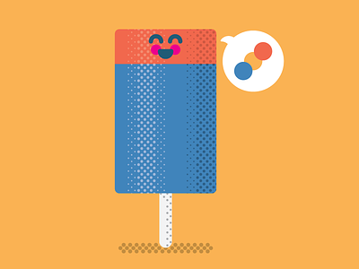 Push-Up Pop halftone illustration kids popsicle push up pop retro summer texture vector