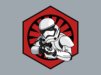 The First Order clean han shot first illustration star wars stormtrooper the first order the force awakens vector