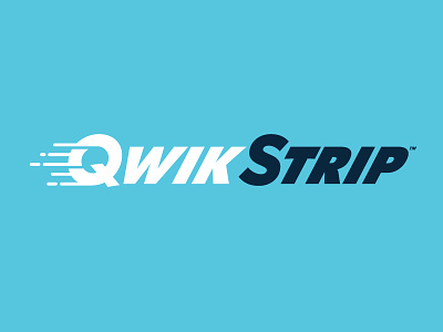 Qwikstrip 3 blue branding dental logo logotype speed twinoaks type