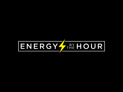 Energy By The Hour branding energy flat lightning logo logotype twinoaks