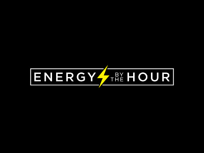 Energy By The Hour branding energy flat lightning logo logotype twinoaks