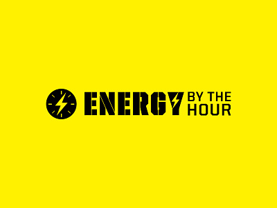 Energy By The Hour 2 branding energy flat lightning logo logotype twinoaks