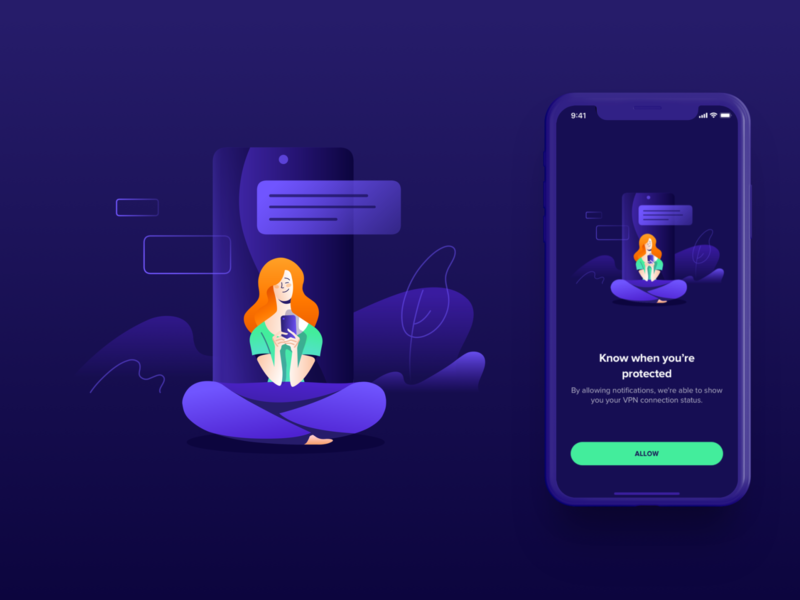Avast Illustrations ⏤ VPN Mobile #2 app application avast character connection illustration ios iosapp mobileapp privacy productdesign protection security vpn