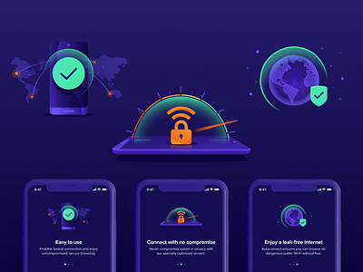 Avast Illustrations ⏤ VPN Mobile #3