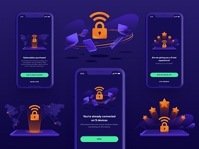 Avast Illustrations ⏤ VPN Mobile #5 app application avast connection illustration ios iosapp mobileapp privacy productdesign protection rating security vpn