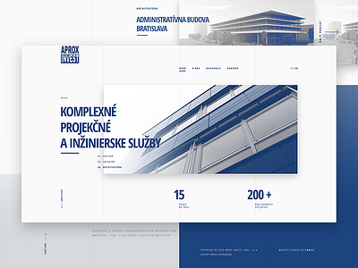 Aprox Invest Website / 2016 architecture blue clean homepage index interface redesign ui web webdesign white