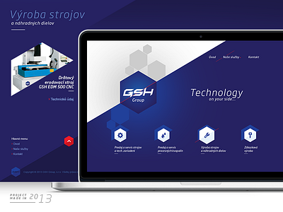 GSH Website / 2013 2013 blue diagonal interface ui web webdesign white