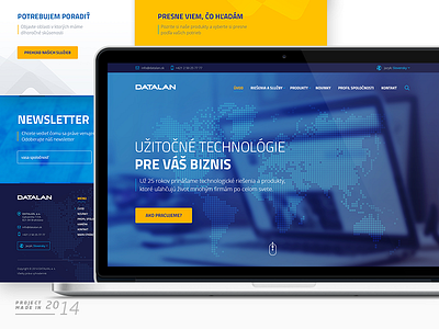 DATALAN Website Concept / 2014 2014 blue datalan interface software ui web webdesign yellow