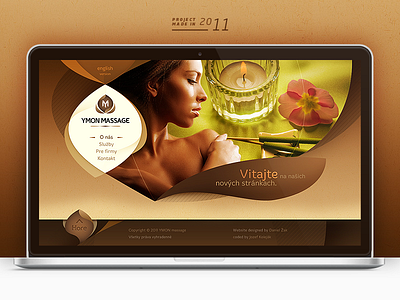 Ymon Massages Website / 2011 2011 brown chocolate interface massages ui web webdesign