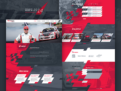 Drift Team Website / 2014 2014 cars diagonal drifting grey interface monopost racing red ui web webdesign