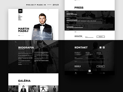 Martin Madej — Personal Website 2013 black celan dark light minimal ui ux web webdesign white