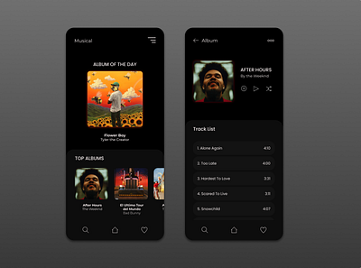 Music App - Concept app branding clean design flat graphic design logo minimal ui ux