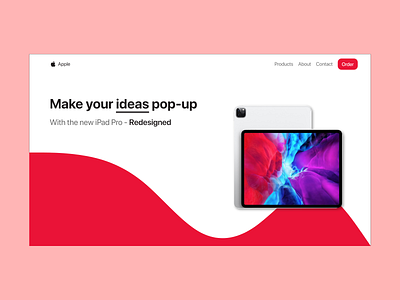 iPad Pro - Website Concept app branding clean design flat graphic design minimal ui web website