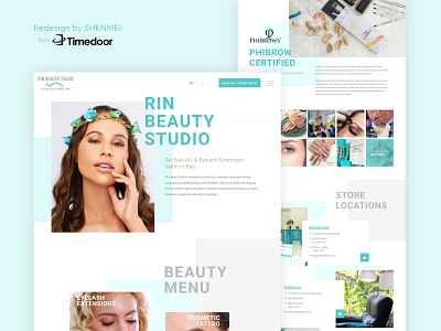 Rin Beauty Studio Website Re-design branding design flat minimal timedoor ui ux web web design website