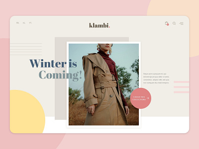 Fashion Catalog/E-commerce Website Design design fashion flat minimal ui ux web web design website