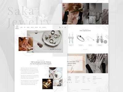 Jewelry E-commerce Web Design company profile design flat jewelry minimal ui ux web web design website