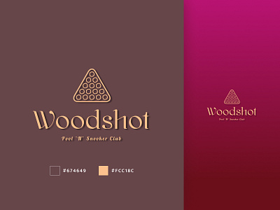 Logo for Woodshot Pool 'n' Snooker Club branding design graphic design icon illustration logo typography vector