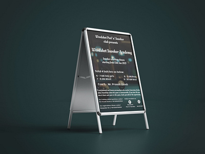 Poster for Woodshot Snooker Academy branding design graphic design typography