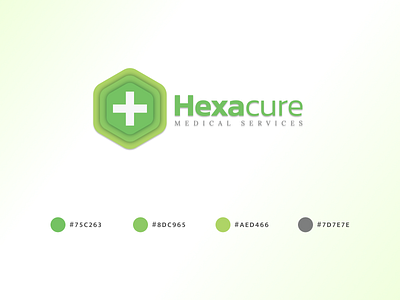 Hexacure Medical Services logo branding design graphic design icon logo typography vector