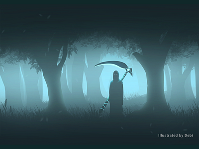 Grim Reaper graphic design illustration vector