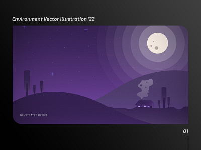 Blissful solely night design graphic design illustration vector