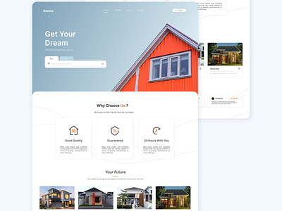 Reverie User Interface Website - Eksploration branding design real estate ui design uiux uiux design user interface user interface design website