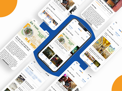Travel assistant app HANOI graphic design uiux