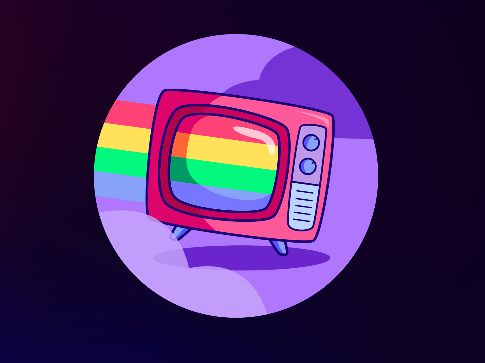 Colors in old television by Tanvi Gokhale on Dribbble