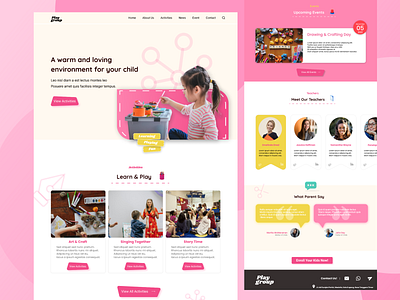 Playgroup (retouch) figma kids playgroup web design