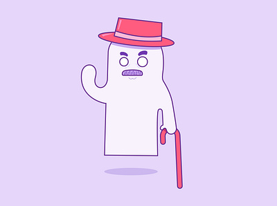 Grumpy Ghost design flat ghost illustration illustrator minimal
