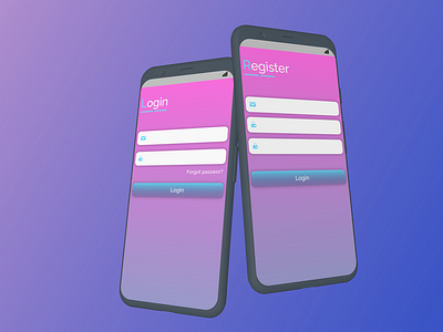 Register & Login android figma html php