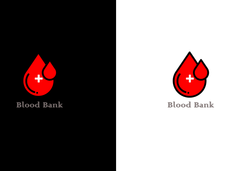 Logotype blood donation Royalty Free Vector Image