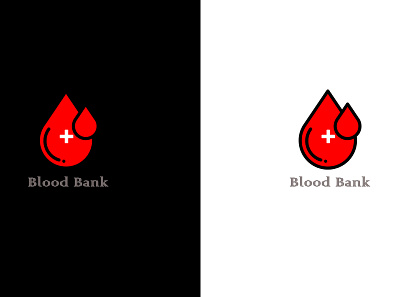 Blood Bank Logo flat icon logo minimal