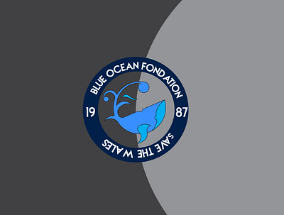 Blue Ocean Logo branding design flat icon illustration logo minimal typography ui ux web