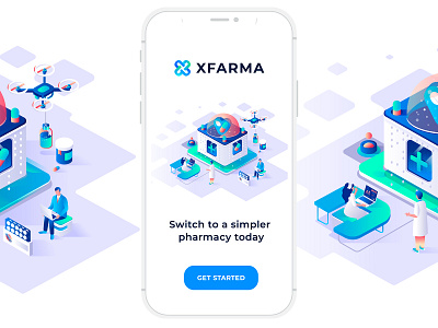 XFarma Logo / App app app design designer doctor illustraion logodesign logos pharma pharmacist pharmacy pills ui ux website