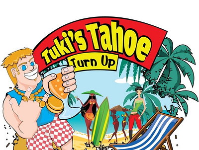 Tuki's Tahoe Turn Up - Illustration Design branding design illustration logo sticker design vector