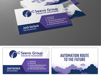 Business Card Design for Seevo Group Industrial Automation branding graphicdesign graphics illustration logo logodesign logodesigner logodesigns logos sticker design visiting card visiting card design visiting cards visitingcard