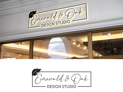 Emerald & Oak Design Studio Winning Logo Design animation branding design graphicdesign illustration logodesigner logodesigns logos sticker design tshirt