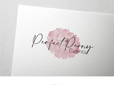 Perfect Peony Events logo Design