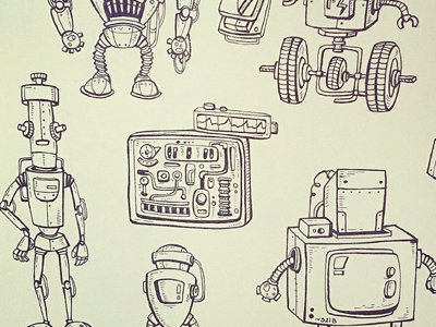 Robots by Lera Kiryakova on Dribbble