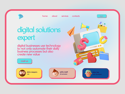 Diamond | Digital Agency | Digital Solution 2021 trends web design agency app agency design ui agency web design design digital agency digital agency design digital agency website digital solution landing page template uiux user interface website design