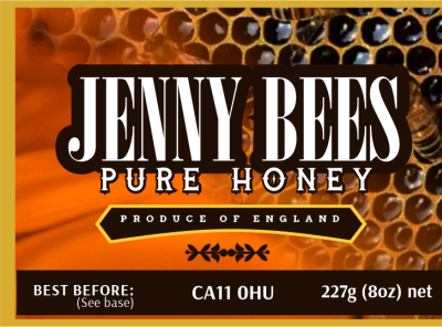 Jenny Bees Z branding label design label packaging vector