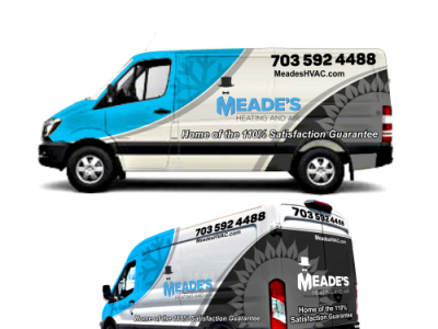 Meade small livery mobile advertising signage vehicle wrap