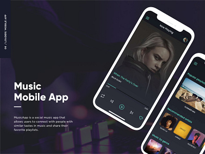 Music app app dark theme design music app music player ui ui design ux ux design uxui