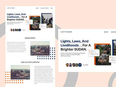 Light 4 Sudan website design electric organization ui web